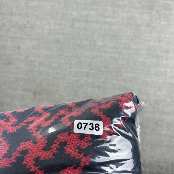 Vintage 1960s Pat Sandler Houndstooth Black Red Knit Midi Sweater Dress US 12 - Picture 16 of 16